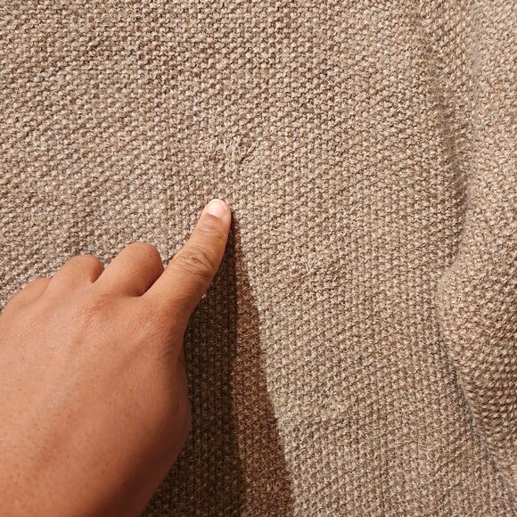 $550 Hesperios Faro Sweater 100% Baby Alpaca Beige Ecru Pullover Sz Small Unisex - Picture 2 of 13